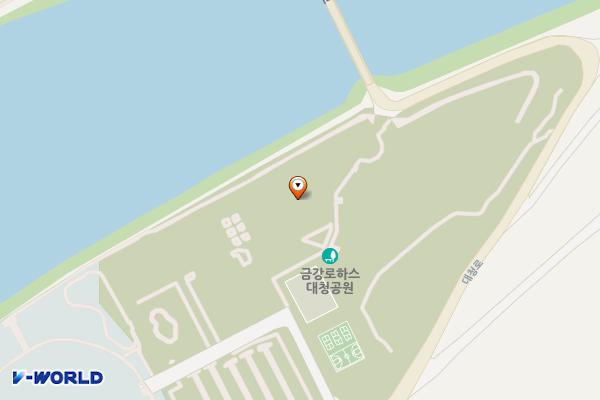 금강로하스 대청공원(1) 공중화장실 위치 지도 — 대전광역시 대덕구 대청로 609 (미호동)