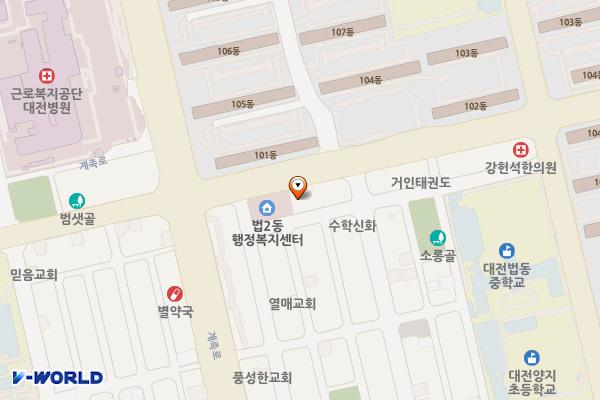 대전법동우체국 위치 지도 — 대전광역시 대덕구 동춘당로 183