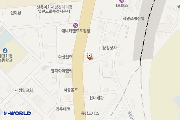 중도석유㈜오정동주유소 위치 지도 — 대전광역시 대덕구 대전로 1144(오정동)