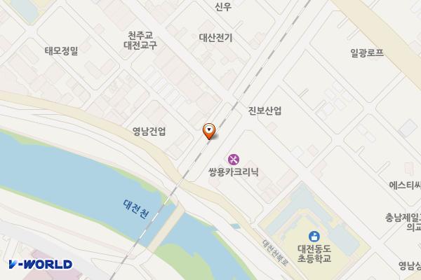 효성공원(2) 공중화장실 위치 지도 — 대전광역시 대덕구 오정동423-3