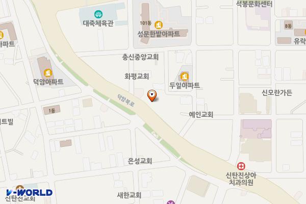 삼천리자전거 위치 지도 — 대전광역시 대덕구 덕암북로 57(석봉동)