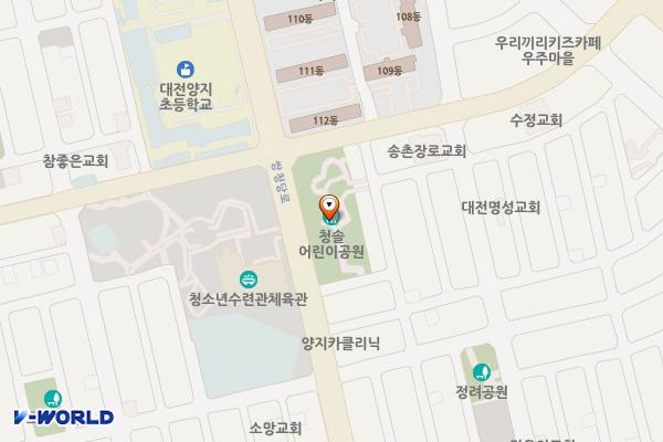청솔어린이공원 공중화장실 위치 지도 — 대전광역시 대덕구 중리동490-1
