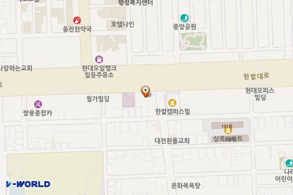 으뜸주유소(삼부에너지) 위치 지도 — 대전광역시 대덕구 한밭대로 1152(중리동)