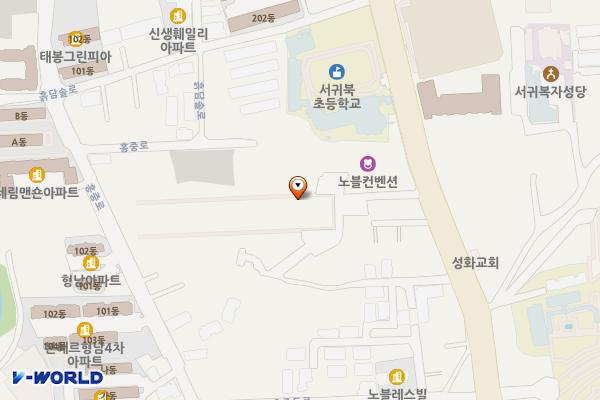 노블컨벤션 안쪽 공영주차장 위치 지도 — 제주특별자치도 서귀포시 서홍동 322-5