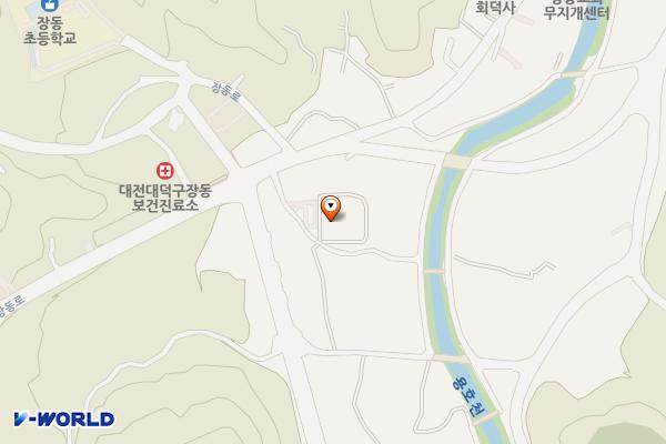 장동 여가녹지조성지 위치 지도 — 대전광역시 대덕구 장동353번지