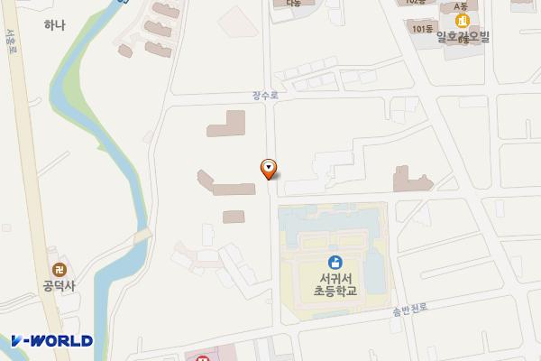 서귀서초등학교 인근 공영주차장 위치 지도 — 제주특별자치도 서귀포시 서홍동 365-3