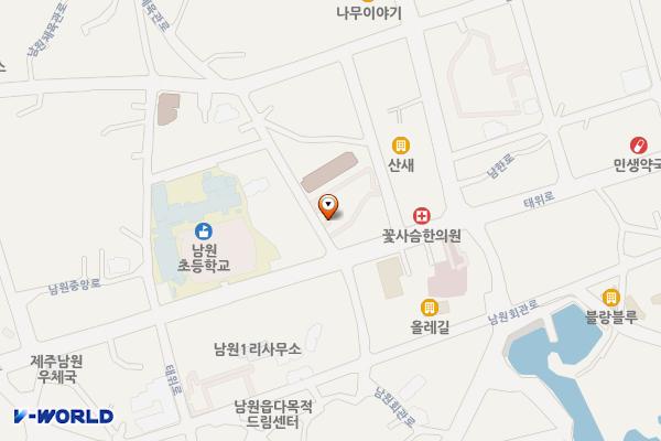 남원 중앙동 공영주차장 위치 지도 — 제주특별자치도 서귀포시 남원읍 남원리 141