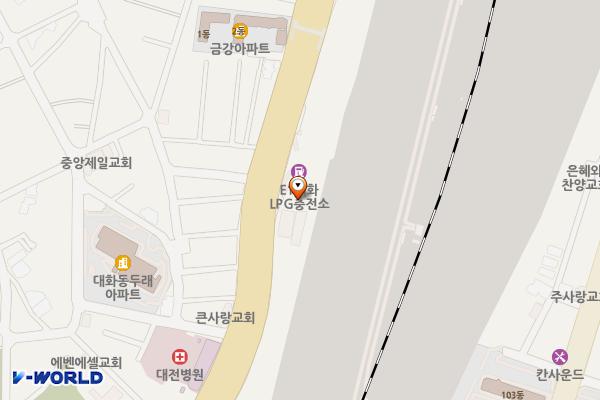 대화LPG충전소 위치 지도 — 대전광역시 대덕구 대전로 1238(대화동)