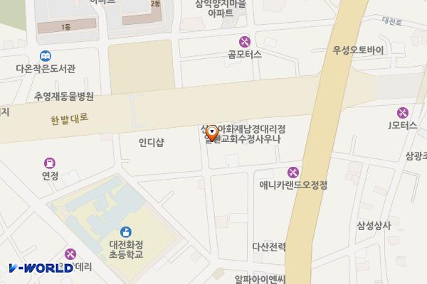 한솔주유소 위치 지도 — 대전광역시 대덕구 한밭대로 1036(오정동)
