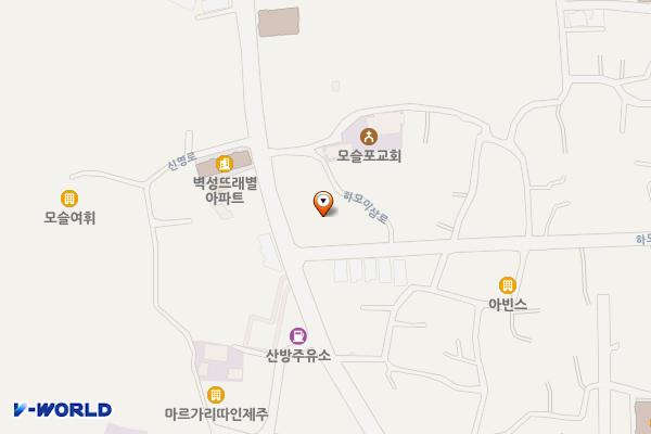 서부종합사회복지관 남측 공영주차장 위치 지도 — 제주특별자치도 서귀포시 대정읍 하모리 1173-1