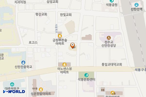 석봉동행정복지센터 위치 지도 — 대전광역시 대덕구 석봉로37번길 15 (석봉동, 석봉동행정복지센터)