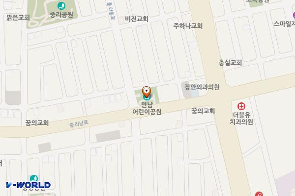 만남어린이공원 공중화장실 위치 지도 — 대전광역시 대덕구 중리동174-1