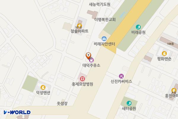 ㈜도우상사 동양주유소 위치 지도 — 대전광역시 대덕구 동서대로 1811(송촌동)