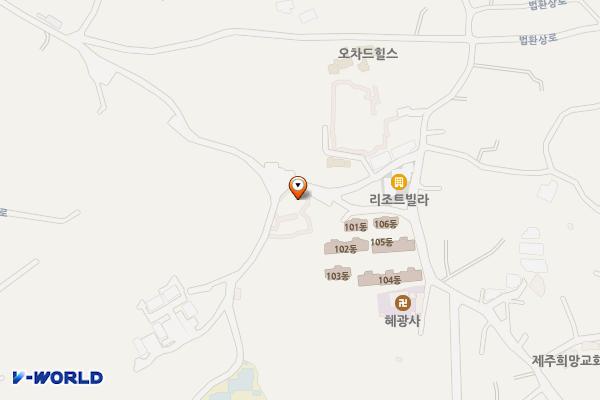 법환 노인회관 앞 공영주차장 위치 지도 — 제주특별자치도 서귀포시 법환동 1134
