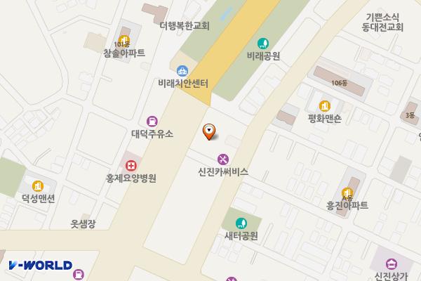 신로얄웨딩빌딩 위치 지도 — 대전광역시 대덕구 동서대로 1814(비래동)