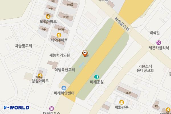 TG 만남의광장(1) 위치 지도 — 대전광역시 대덕구 동서대로 1835 (송촌동)