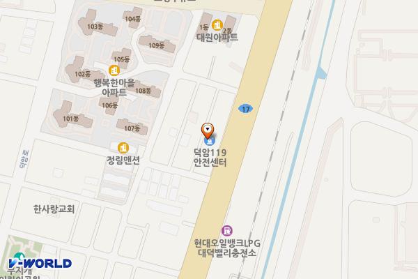 덕암119안전센터 위치 지도 — 대전광역시 대덕구 신탄진로661(평촌동)