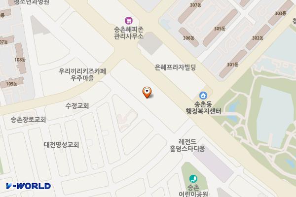 마리S빌딩 위치 지도 — 대전광역시 대덕구 계족산로81번길 64(송촌동)