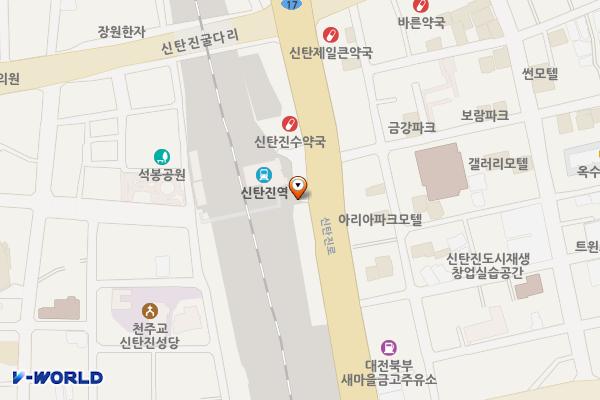 신탄진역 위치 지도 — 대전광역시 대덕구 신탄진로 805(신탄진동)
