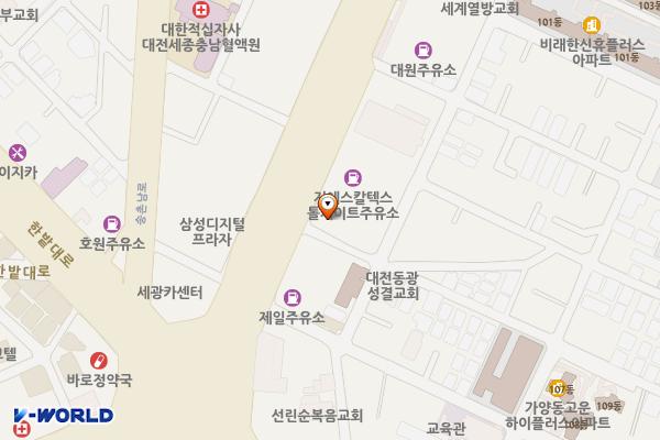 맘모스주유소 위치 지도 — 대전광역시 대덕구 동서대로 1756(비래동)