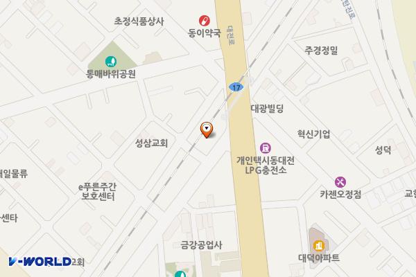 효성공원(1) 공중화장실 위치 지도 — 대전광역시 대덕구 오정동375-5