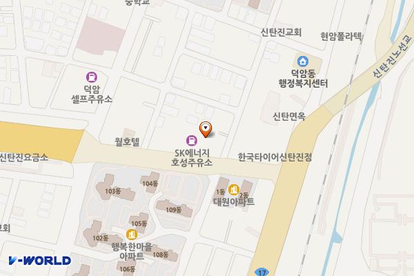 현대오일뱅크㈜직영신탄진주유소 위치 지도 — 대전광역시 대덕구 신탄진로681번길 22(덕암동)