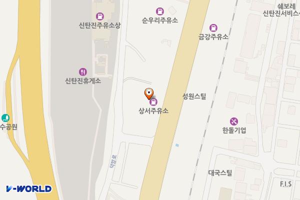 상서주유소 위치 지도 — 대전광역시 대덕구 신탄진로 519(상서동)