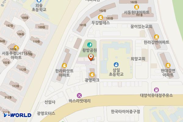 늘단비순복음교회 위치 지도 — 울산광역시 중구 동천3길 11