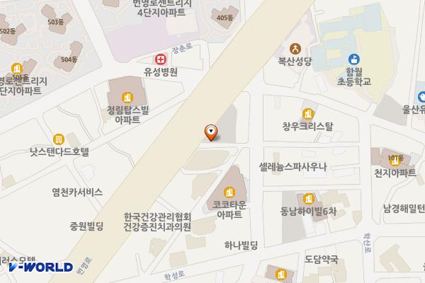 번영로 공영주차장 위치 지도 — 울산광역시 중구 번영로 378