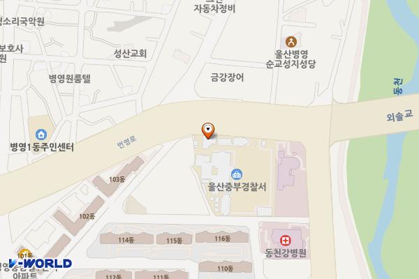 울산중부경찰서 화장실 위치 지도 — 울산광역시 중구 번영로 620 (남외동, 울산중부경찰서)