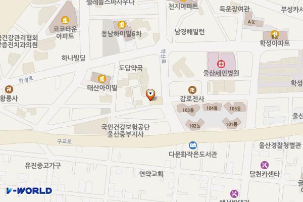 학성지구대 화장실 위치 지도 — 울산광역시 중구 학산로 7 (학성동, 학성지구대)