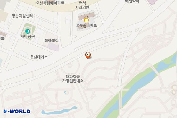 대나무테마정원 화장실 위치 지도 — 울산광역시 중구 태화동 107