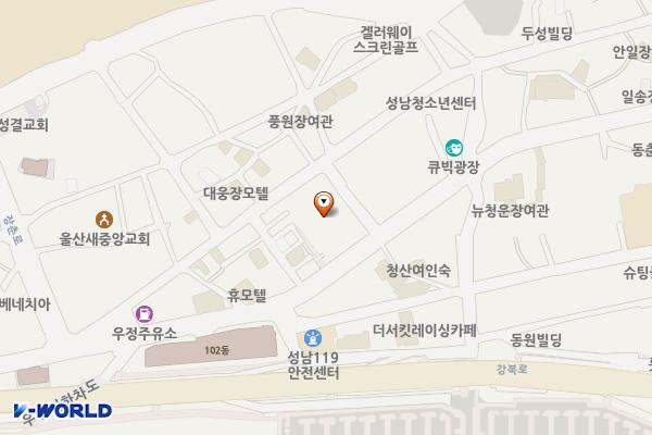 성남 공영주차장 위치 지도 — 울산광역시 중구 학성로 49-1