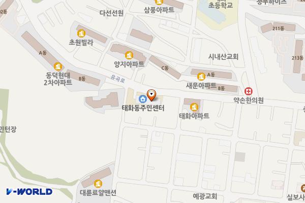태화동 행정복지센터 위치 지도 — 울산광역시 중구 유곡로 45