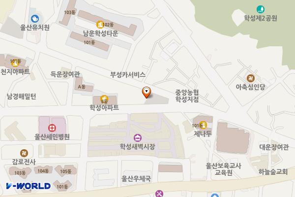 학성새벽시장 공영주차장 위치 지도 — 울산광역시 중구 학성로 205