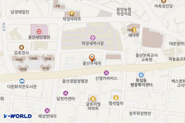 울산우체국 위치 지도 — 울산광역시 중구 구교로 77 (학성동, 울산우체국)