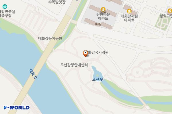 오산못 화장실 위치 지도 — 울산광역시 중구 샛강북길 17