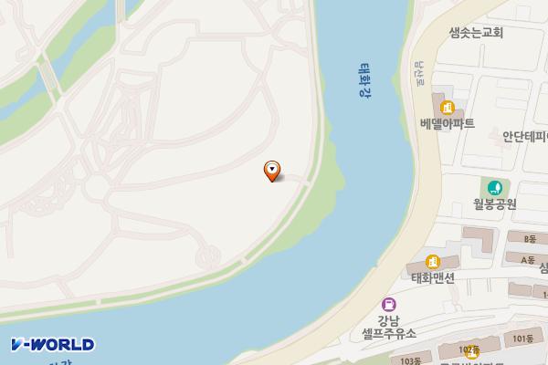 십리대밭 산책로 화장실 위치 지도 — 울산광역시 중구 십리대숲길 121