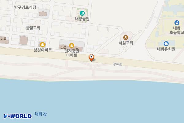 중구 낚시터 화장실 위치 지도 — 울산광역시 중구 반구동 420-2