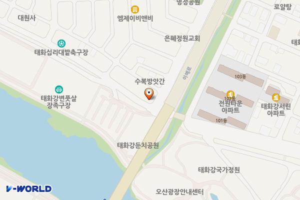 봉자도너츠 위치 지도 — 울산광역시 중구 태화강국가정원길 143(태화동)