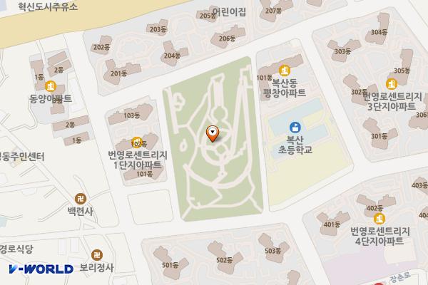 서덕출공원 화장실 위치 지도 — 울산광역시 중구 푸름4길 27
