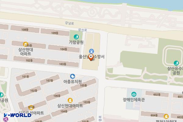 남부소방서 화장실 위치 지도 — 울산광역시 남구 삼산중로 149