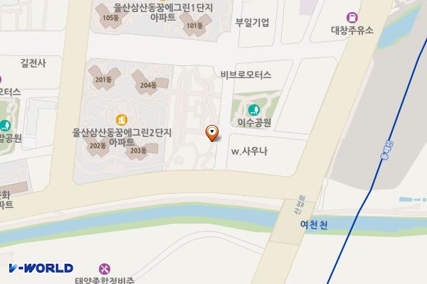 삼산수목학습원 화장실 위치 지도 — 울산광역시 남구 삼산동 324-69