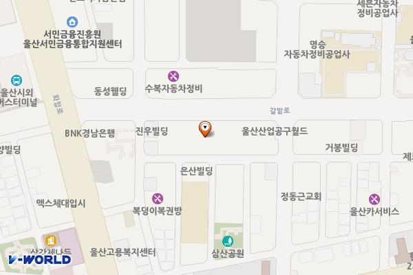 울산산업공구월드 화장실 위치 지도 — 울산광역시 남구 갈밭로 24