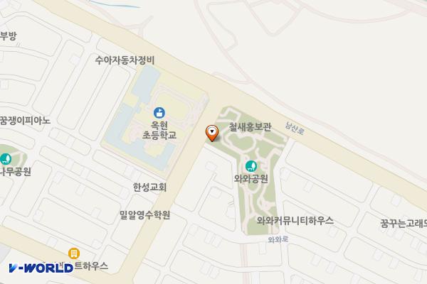 철새홍보관 화장실 위치 지도 — 울산광역시 남구 눌재로 24