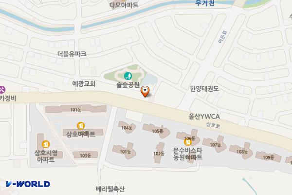 울산무거동우체국 화장실 위치 지도 — 울산광역시 남구 삼호로 71