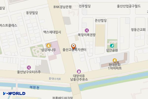 울산고용센터 화장실 위치 지도 — 울산광역시 남구 화합로 106