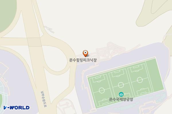 문수힐링피크닉장(1차) 화장실 위치 지도 — 울산광역시 남구 옥동 852