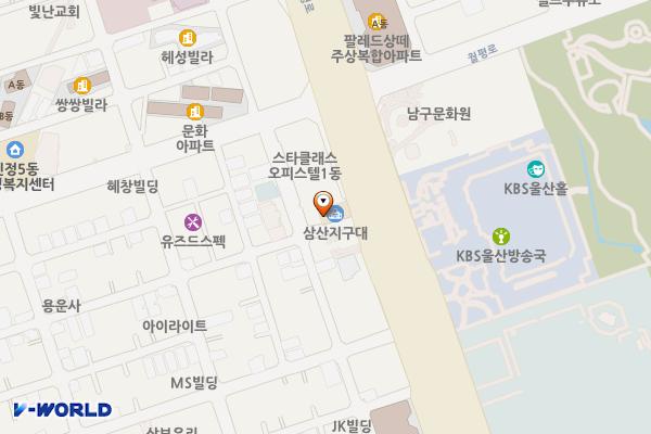 삼산지구대 화장실 위치 지도 — 울산광역시 남구 번영로 217