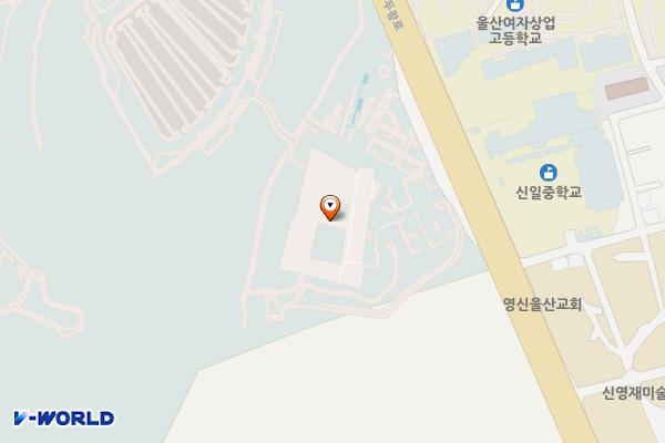 울산박물관 옥외 위치 지도 — 울산광역시 남구 두왕로 277